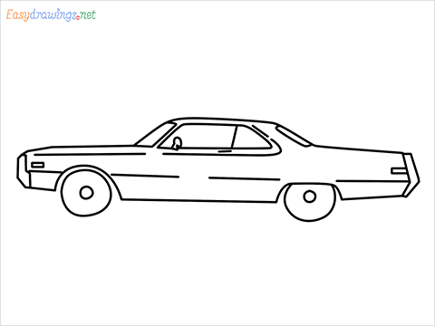 how to draw 1970 chrysler hurst 300 vintage cars Step by Step for Beginners