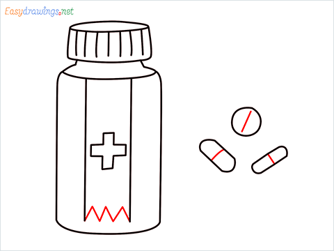 how to draw Medicine Step (9)