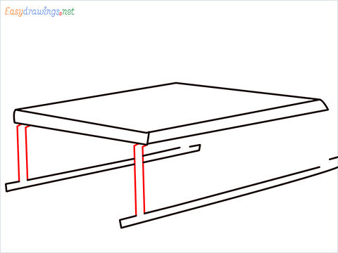 how to draw a coffee table Step (6)