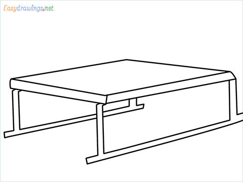 how to draw a coffee table Step by Step for Beginners