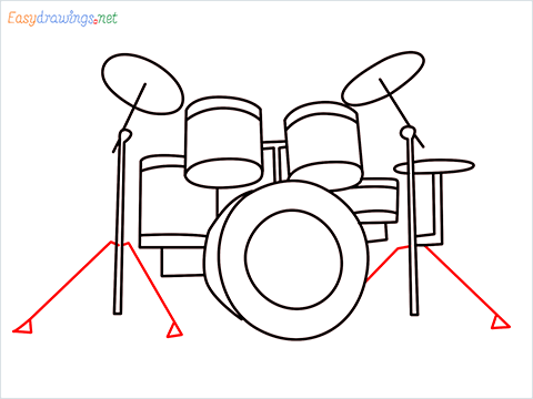 how to draw a drum set Step (11)