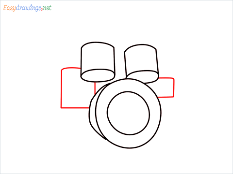 how to draw a drum set Step (5)