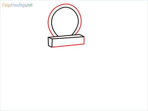 how to draw a mirror Step (3)