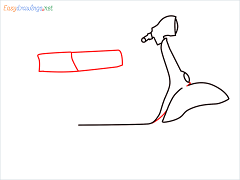 how to draw a old vespa scooter Step (5)