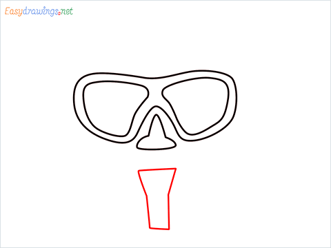 how to draw a snorkel Step (4)