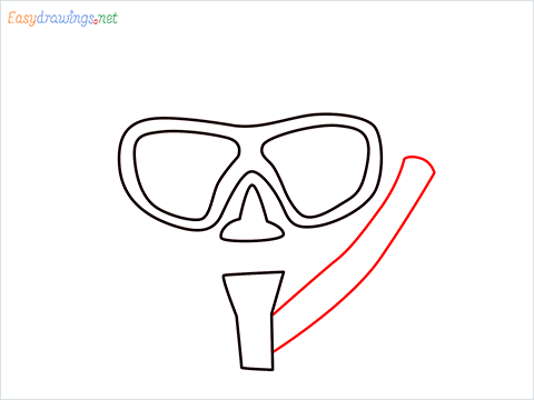 how to draw a snorkel Step (5)