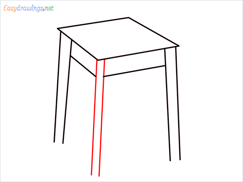 how to draw a stool Step (4)
