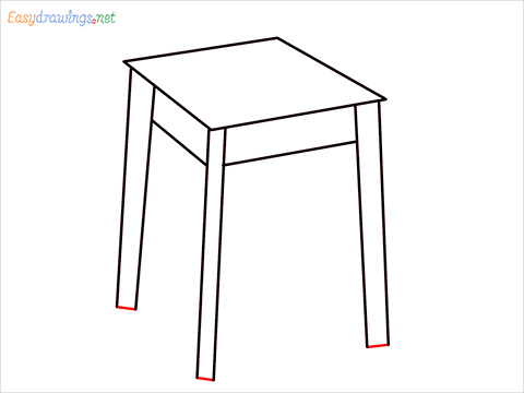how to draw a stool Step (5)