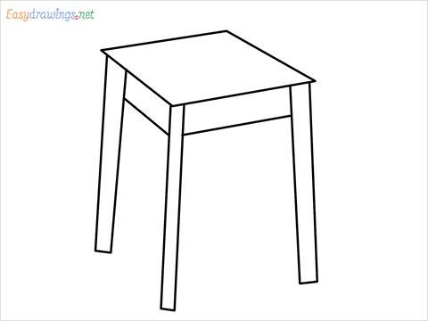 how to draw a stool Step by Step for Beginners