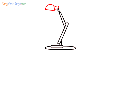 how to draw a table lamp Step (5)
