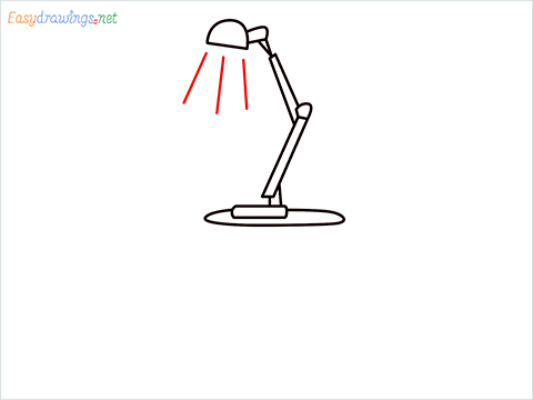 how to draw a table lamp Step (6)