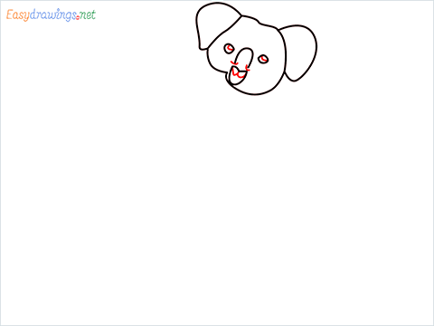 how to draw an Koala Step (4)