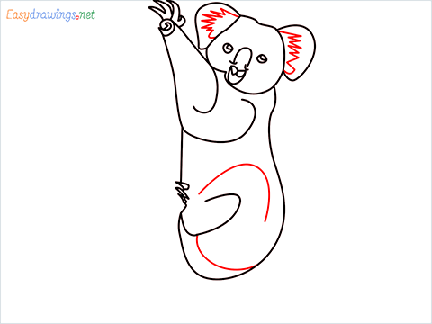 how to draw an Koala Step (9)