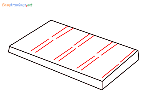 how to draw chocolate bar Step (4)