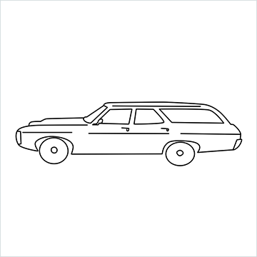 Chevrolet Kingswood 427 car drawing