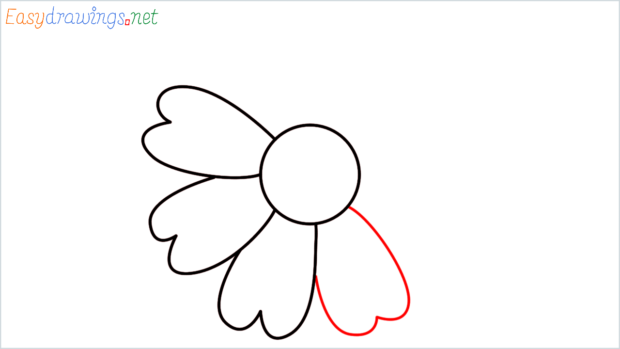 How to draw Blossom Emoji step (5)