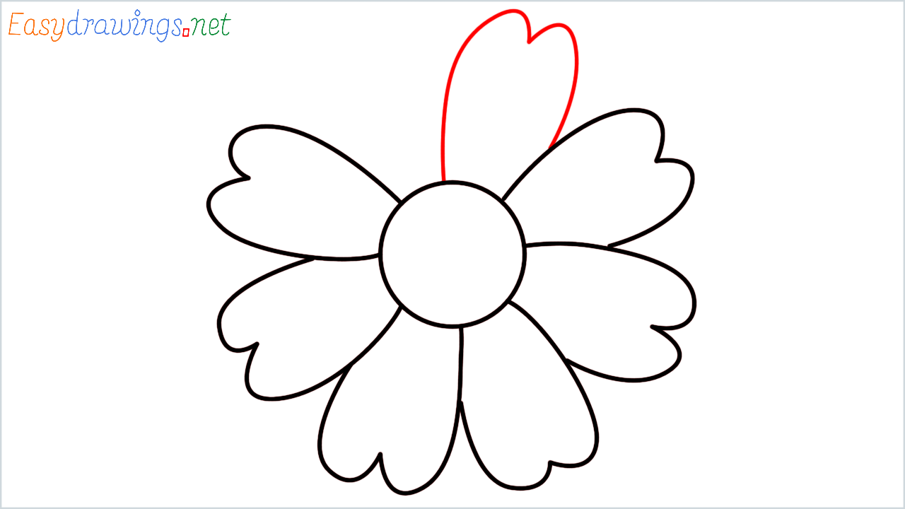 How to draw Blossom Emoji step (8)