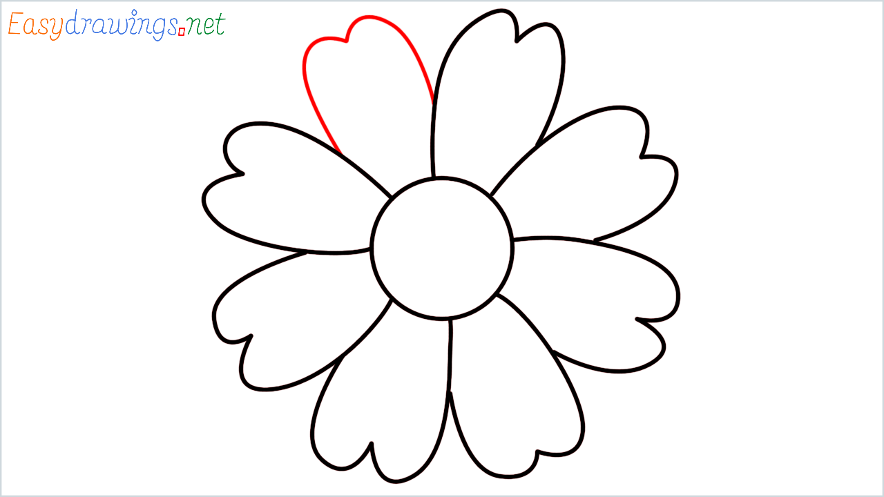 How to draw Blossom Emoji step (9)