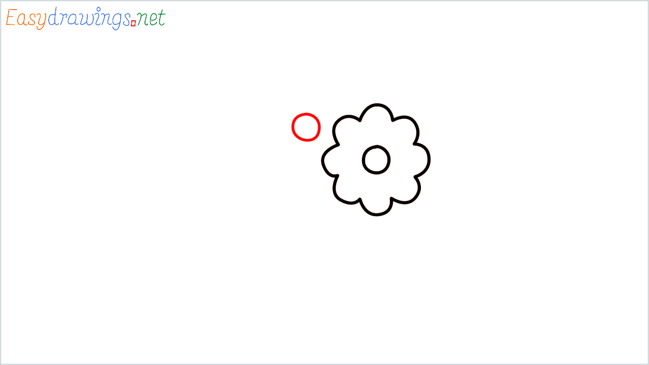 How to draw Bouquet Emoji step (3)