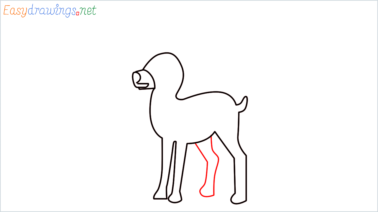 How to draw Deer Emoji step (7)