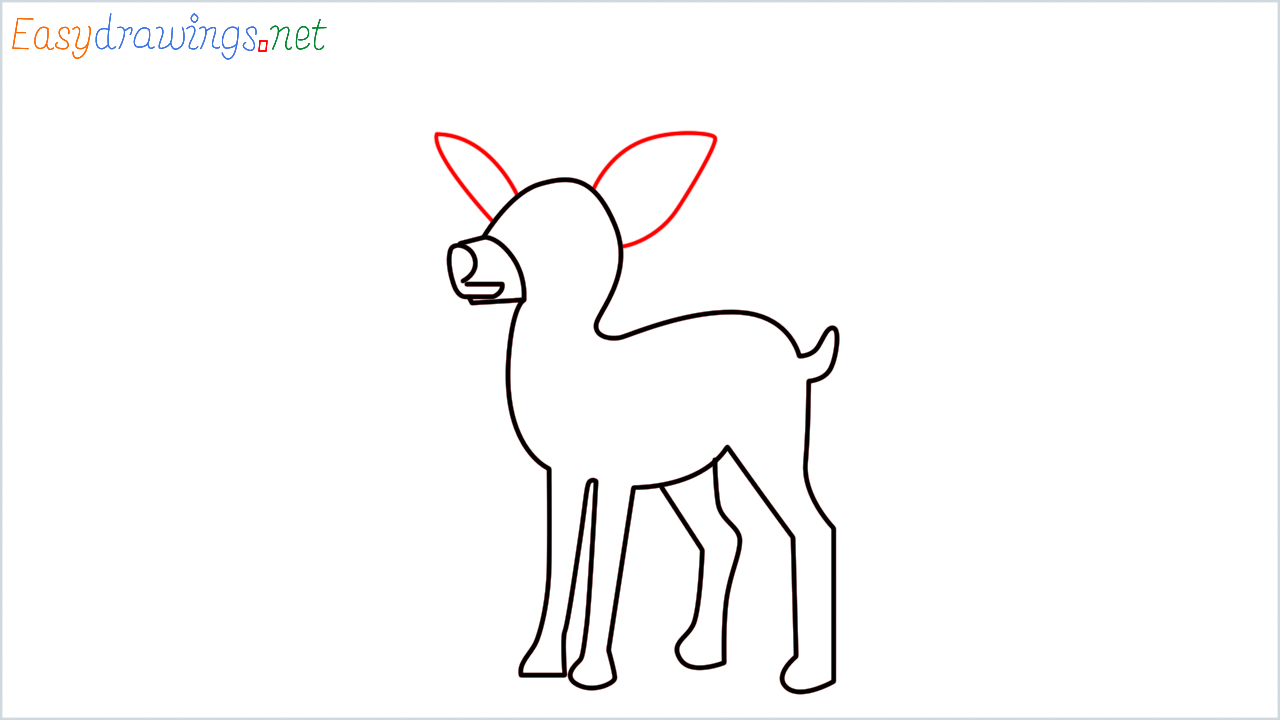 How to draw Deer Emoji step (8)