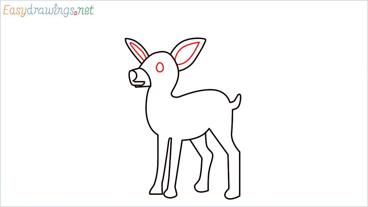 How to draw Deer Emoji step (9)