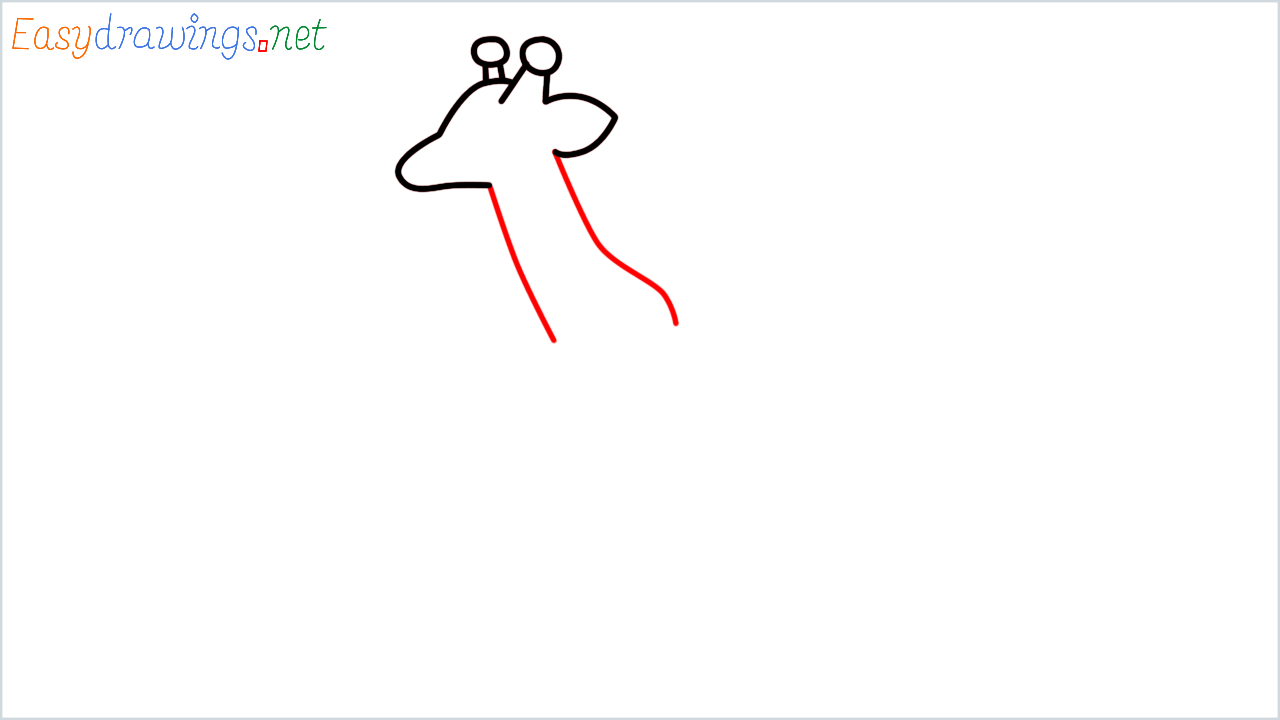 How to draw Giraffe Emoji step (4)