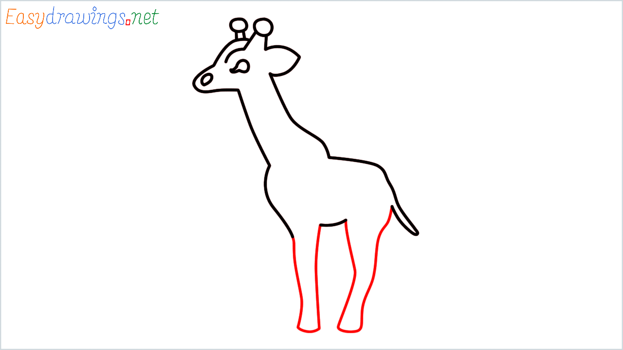 How to draw Giraffe Emoji step (7)
