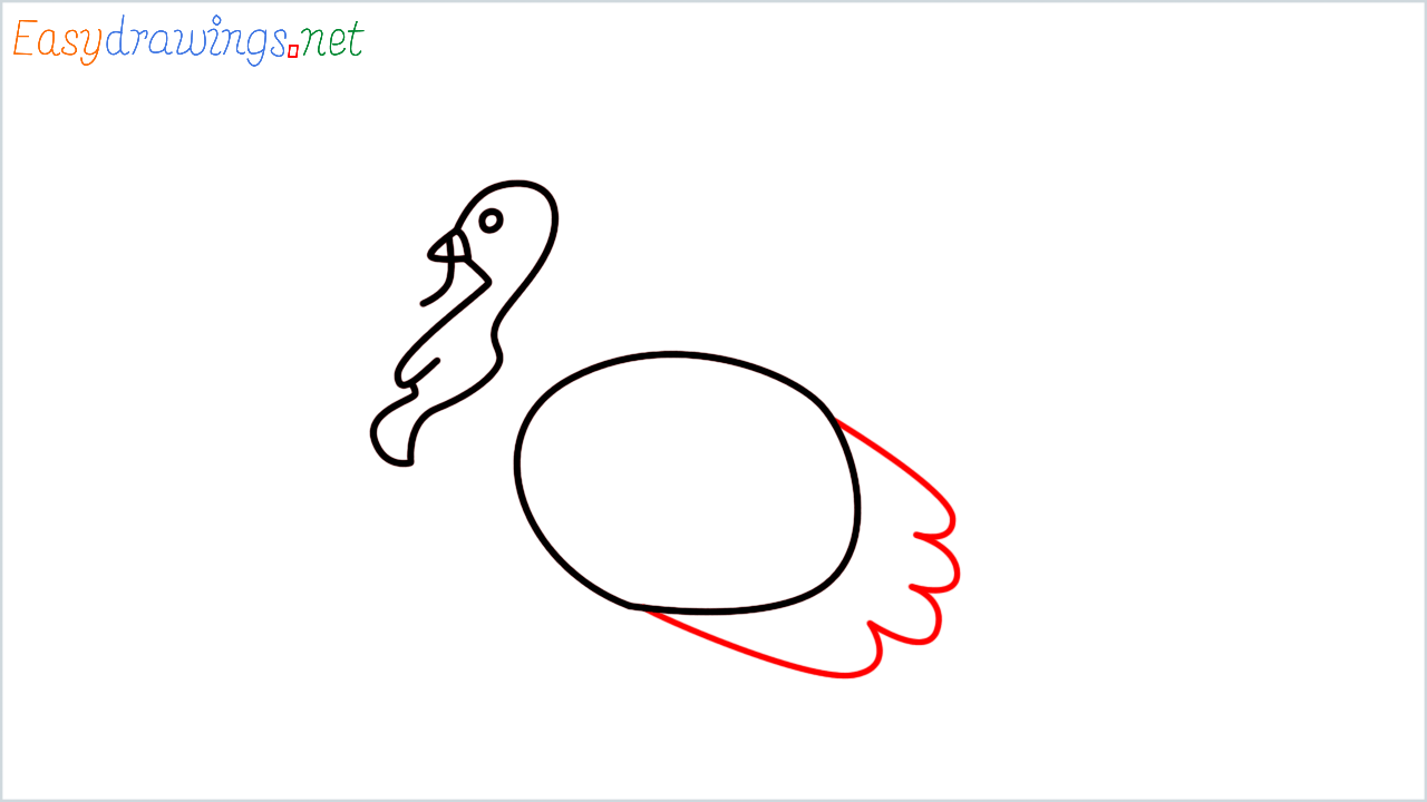How to draw Turkey Emoji step (5)