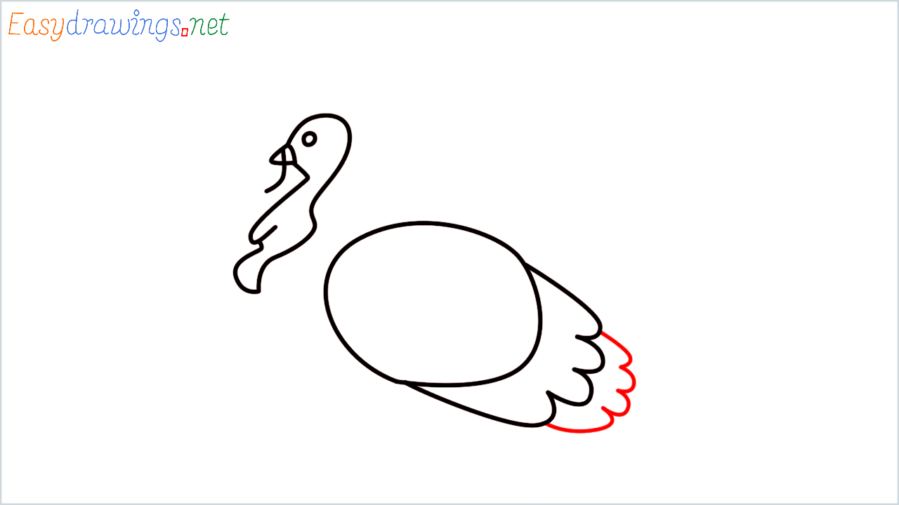 How to draw Turkey Emoji step (6)
