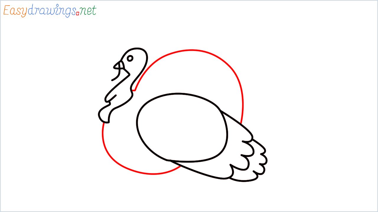 How to draw Turkey Emoji step (7)