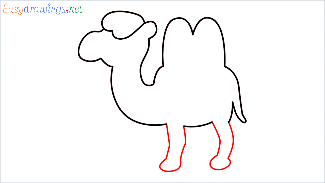 How to draw Two hump camel Emoji step (6)