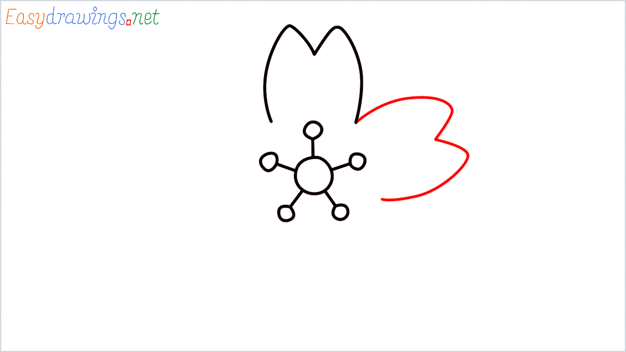 How to draw White flower Emoji step (5)