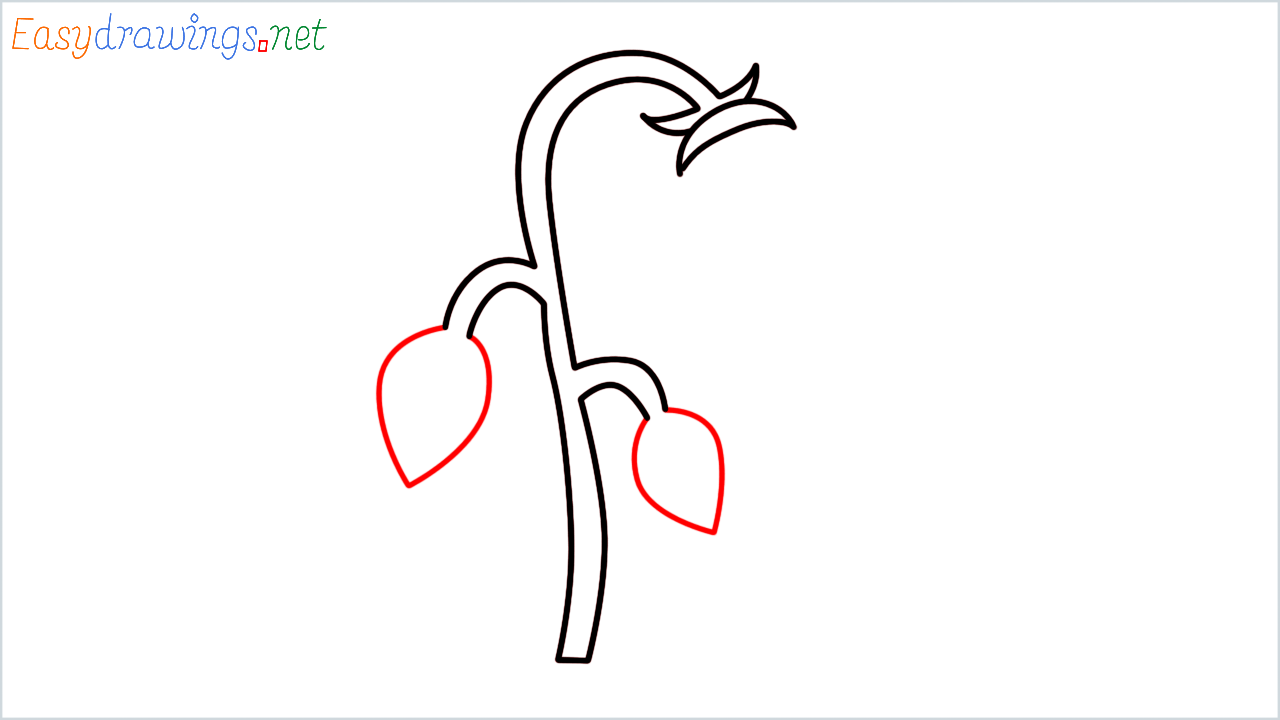 How to draw Wilted flower Emoji step (5)