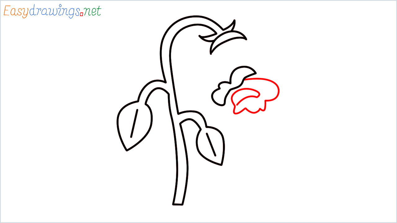 How to draw Wilted flower Emoji step (7)