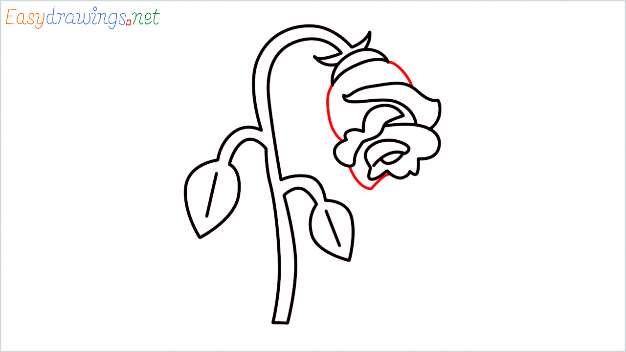 How to draw Wilted flower Emoji step (9)