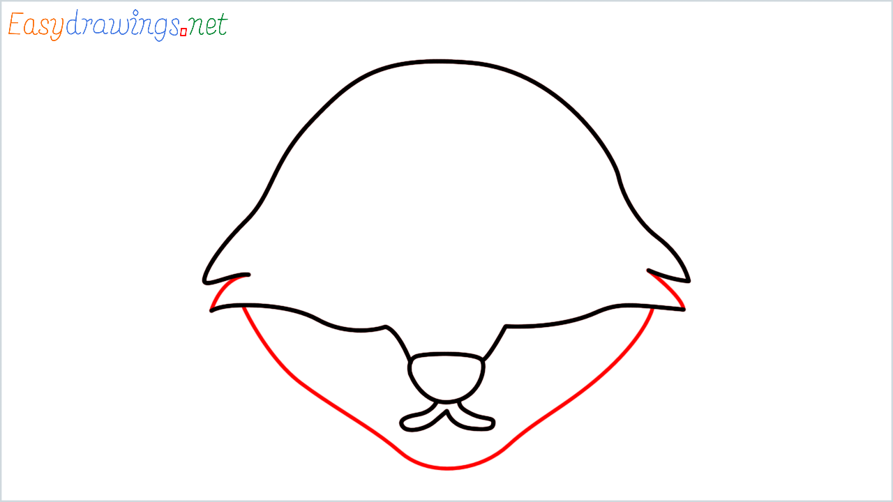 How to draw Wolf Emoji step (5)