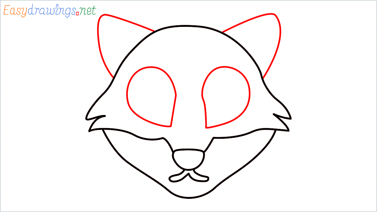 How to draw Wolf Emoji step (6)