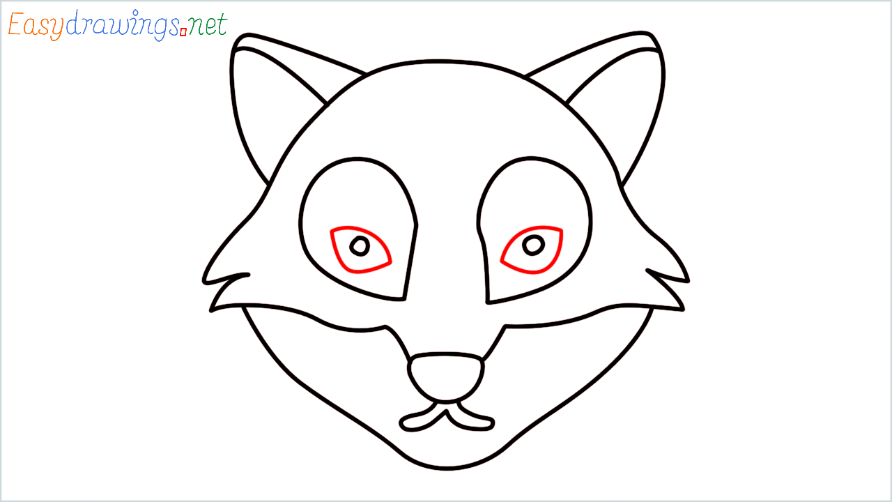 How to draw Wolf Emoji step (8)