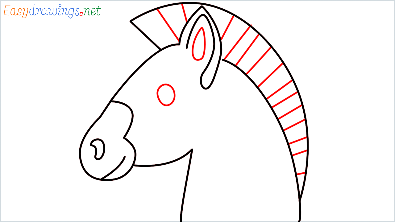 How to draw Zebra Emoji step (8)