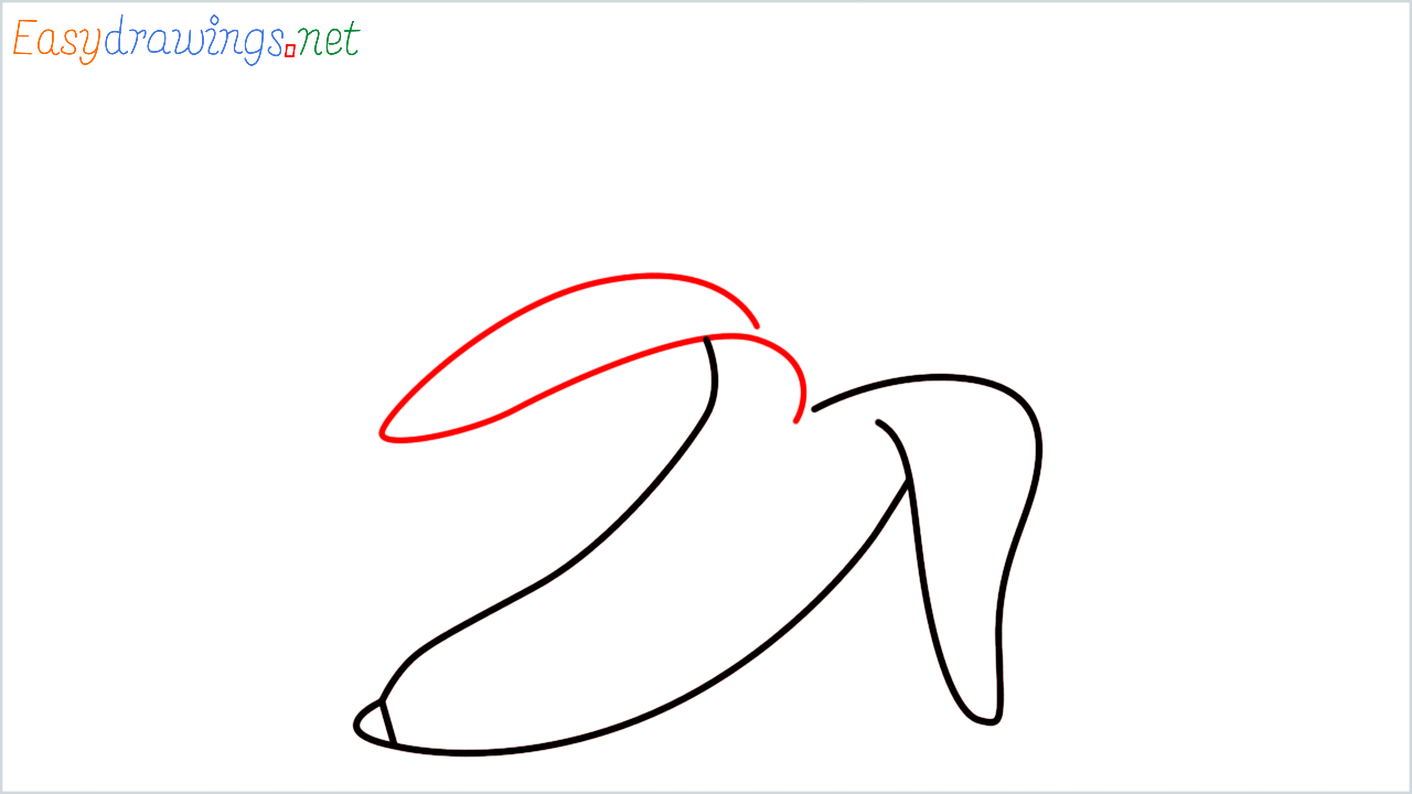 How to draw banana Emoji step (4)