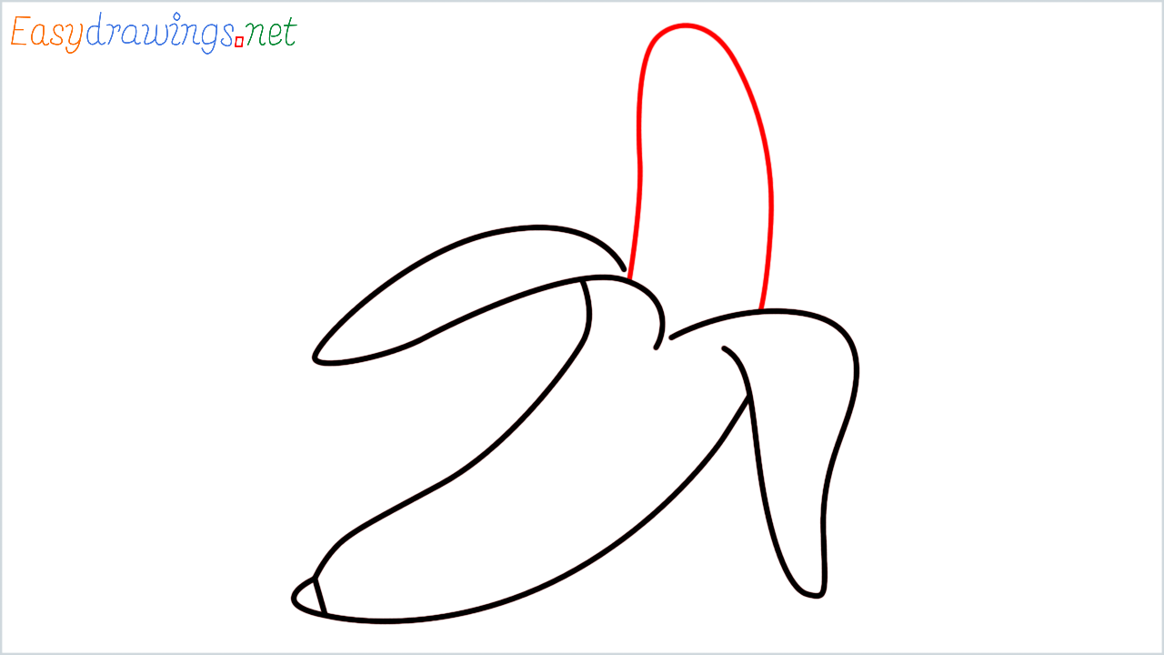How to draw banana Emoji step (5)