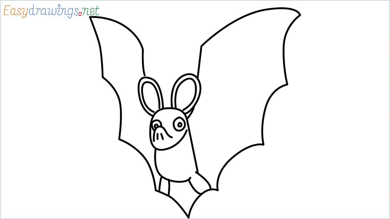 How to draw bat Emoji step by step for beginners