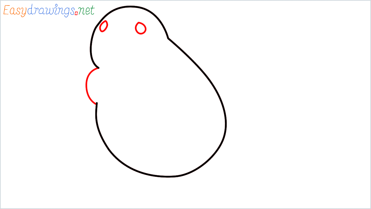 How to draw beaver Emoji step (3)