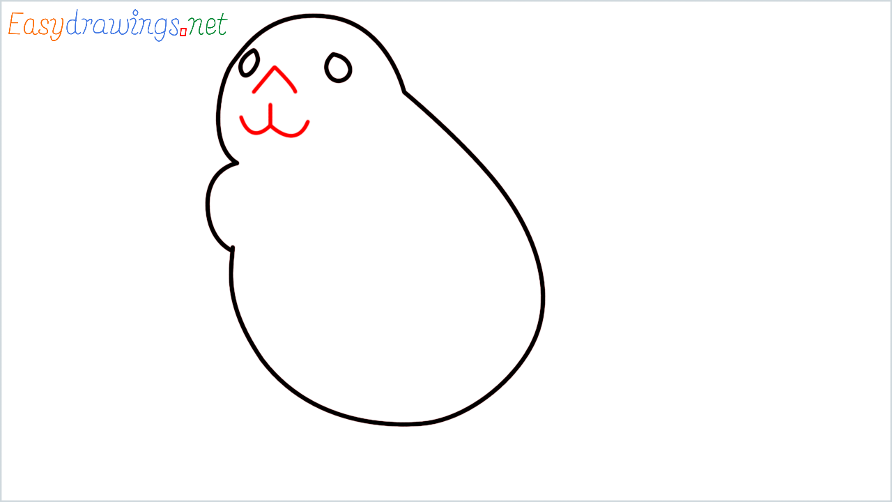 How to draw beaver Emoji step (4)