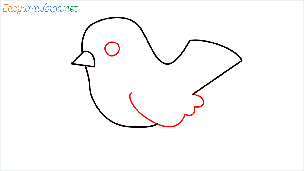 How to draw bird Emoji step (5)