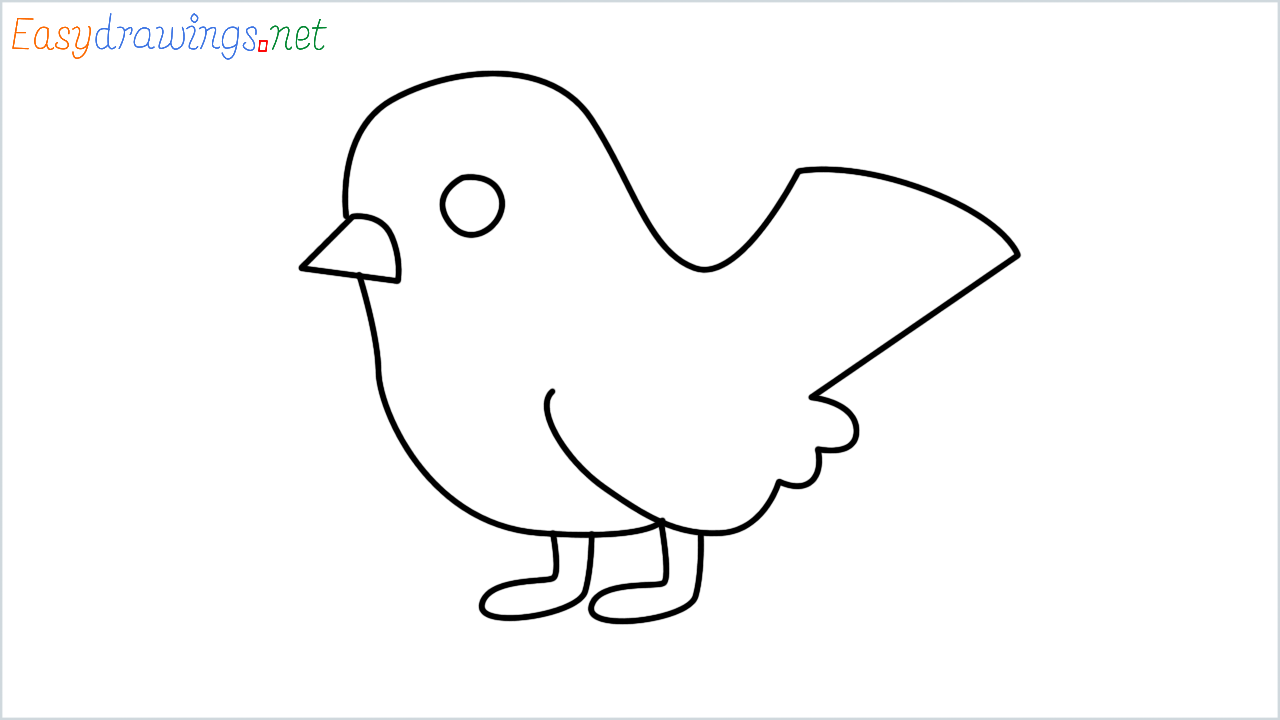 How to draw bird Emoji step by step for beginners