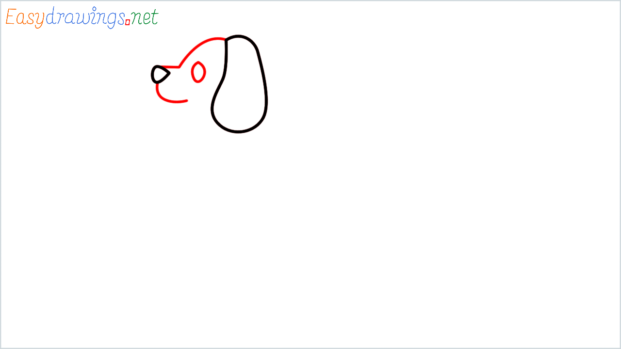 How to draw dog Emoji step (2)