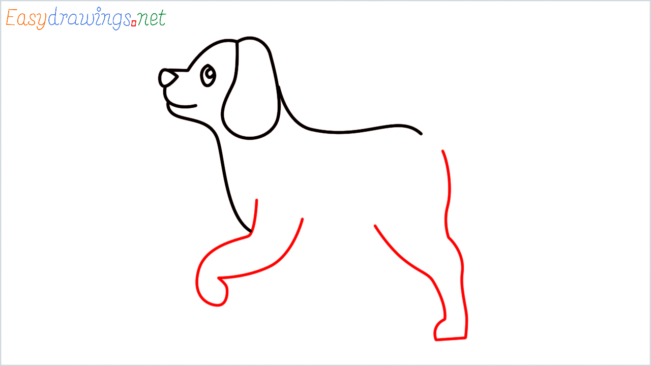 How to draw dog Emoji step (4)