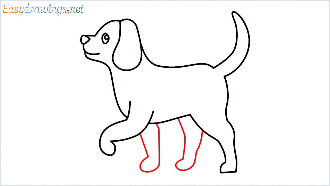 How to draw dog Emoji step (6)